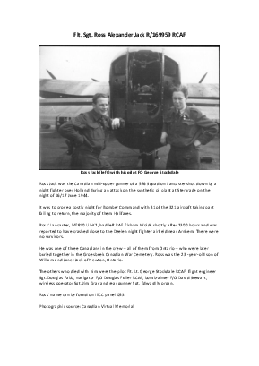 A preview of a PDF biography for Jack, Ross Alexander